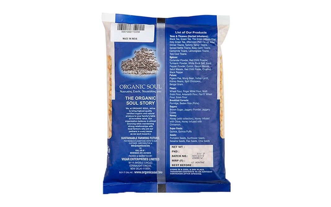Organic Soul Organic Chana Dal    Pack  500 grams